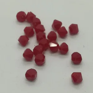 Swarovski - Cristalli bi-cono 4 mm - Dark Red Coral (10 pz)