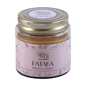 Tara Scented Candle-Pataka of India-Pataka Mandarin   Amber Aromatherapy|375 gm,Burn Time Upto 48 Hrs|Glass Jar with Screw lid|Handcrafted,Luxury Gift, Home Décor,Gift for Her|Single Wick|Large