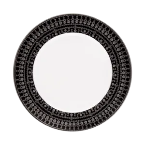 Tiara Black & Platinum Dessert Plate