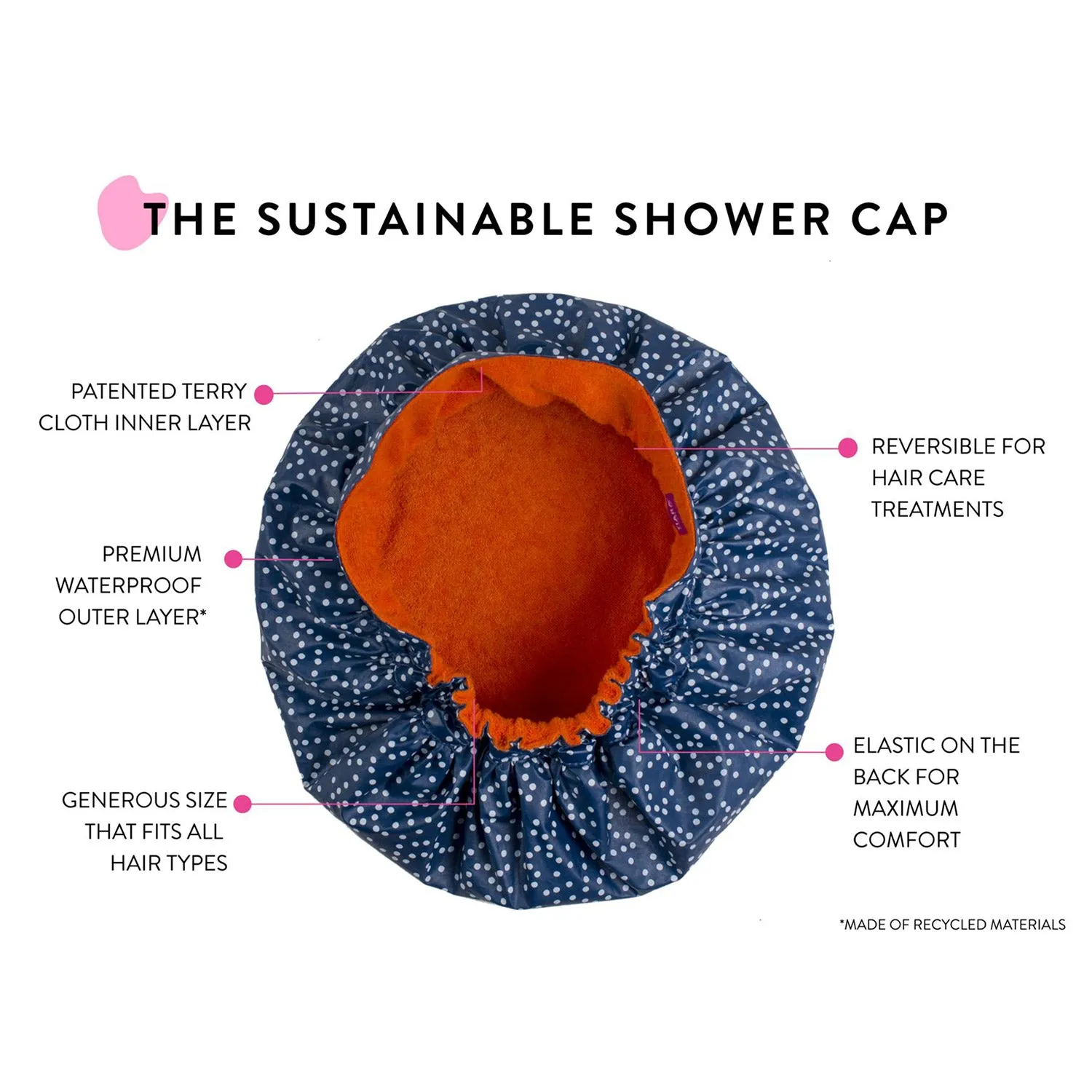 Tiara Shower Cap -The Sustainable Shower Cap