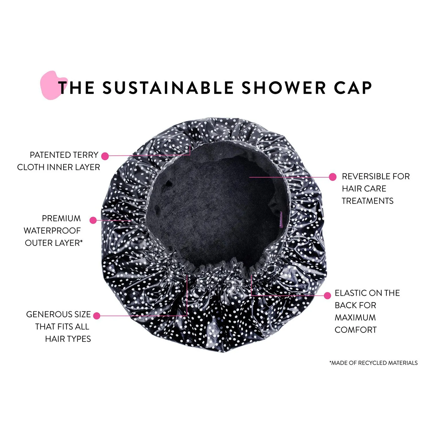 Tiara Shower Cap -The Sustainable Shower Cap