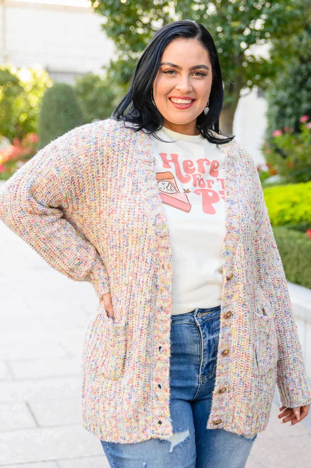 True Feelings Multi Color Mixed Thread Cardigan