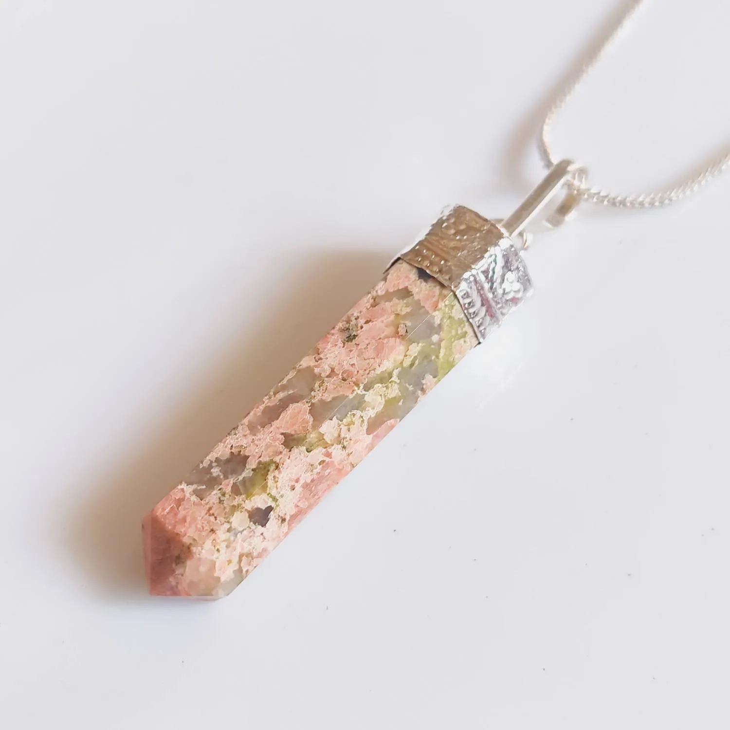 Unakite Jasper Pendant Necklace