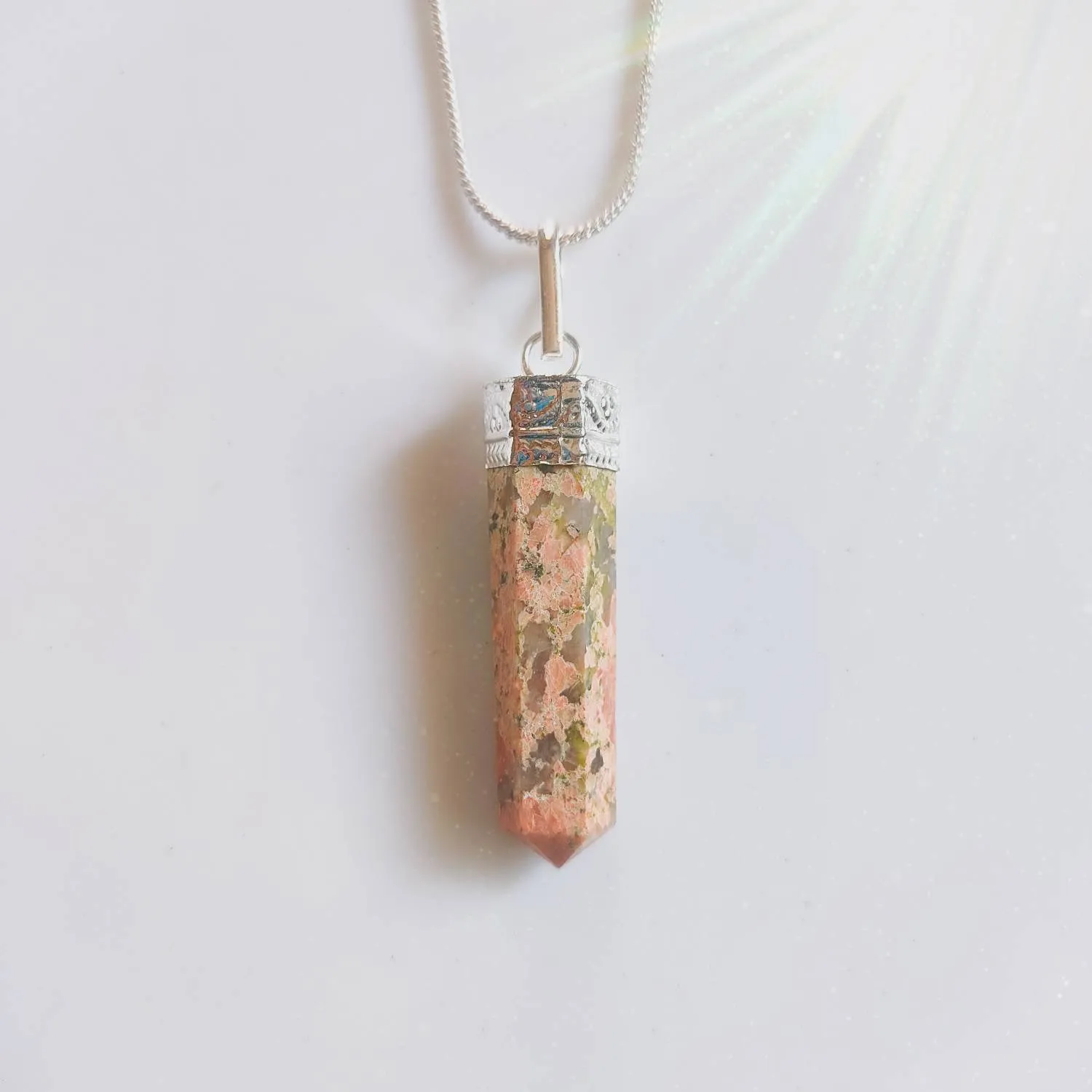 Unakite Jasper Pendant Necklace