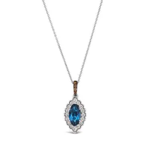 Vanilla Gold Deep Sea Blue Topaz Le Vian Necklace