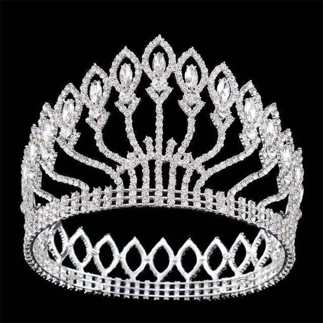 Vintage Rhinestone bling Crown, Crystal Tiara, Good for Bridals, Prom, Princess, Pageant, Wedding