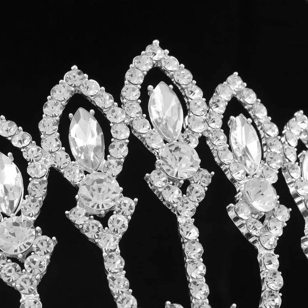 Vintage Rhinestone bling Crown, Crystal Tiara, Good for Bridals, Prom, Princess, Pageant, Wedding