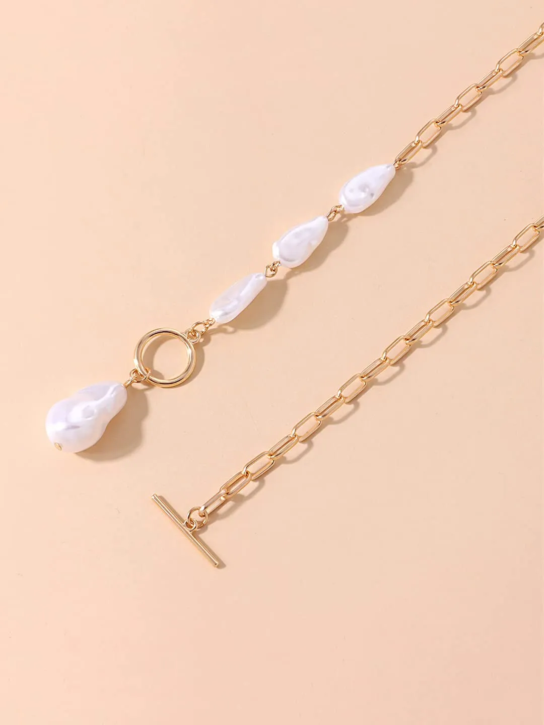 Yellow Chimes Necklace for Women and Girls Pearl Necklace for Women | Gold Plated Pearl Necklace for Girls | Birthday Gift for girls and women Anniversary Gift for Wife